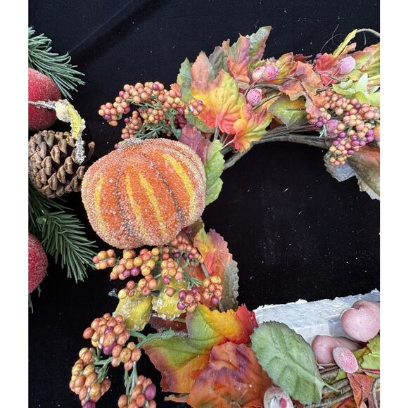 QVC Valerie Hill Glass Hurricane Candle Beaded Rings Fall & Christmas NIB Pretty - Picture 7 of 12